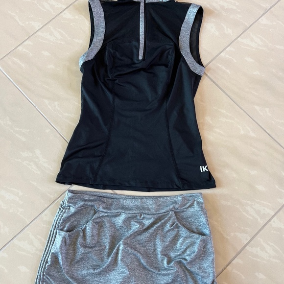 #2236 iK Tennis set black tank top & skort small - Picture 1 of 5